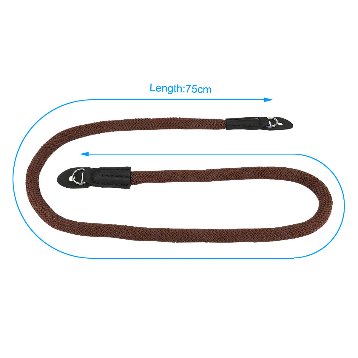 Haoge Camera Neck Strap for Sony a7, a7M2, a7M3, a7R, a7RM2, a7RM3, a7RM4, a7S, a7SM2, a9, a9M2, a99M2, RX10, RX10M2, RX10M3, RX10M4, RX1RM2 Climbing Rope Coffee