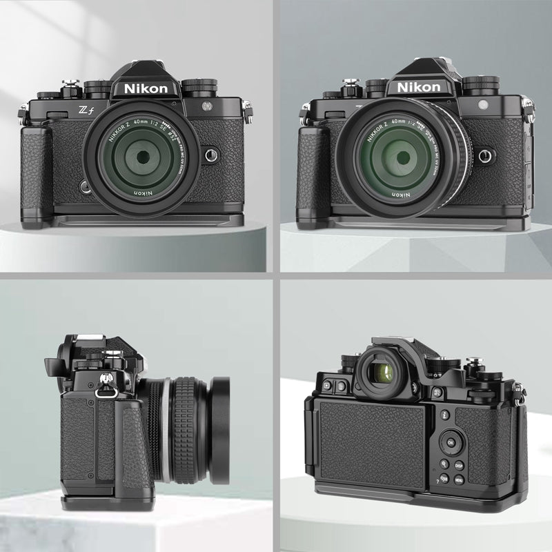 Haoge HG-ZFB Quick Release Plate Camera Bracket Holder Hand Grip for Nikon ZF Camera Black fit Arca Swiss Sunwayfoto Kirk RRS Benro