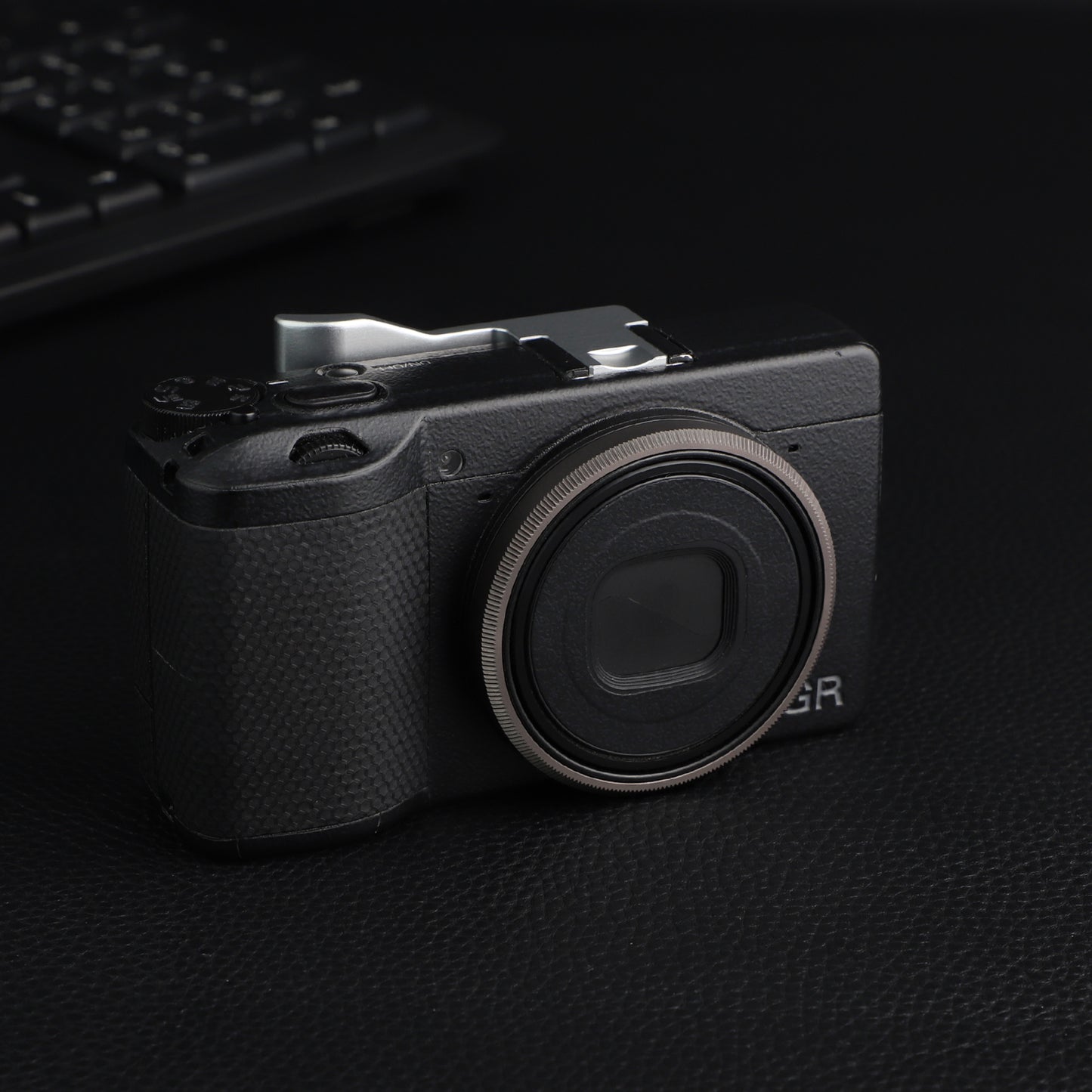 Haoge RRC-GR3XG Dark Gray Metal Decorate Ring Cap for RICOH GR3X/GRIIIX Camera replaces GN-2