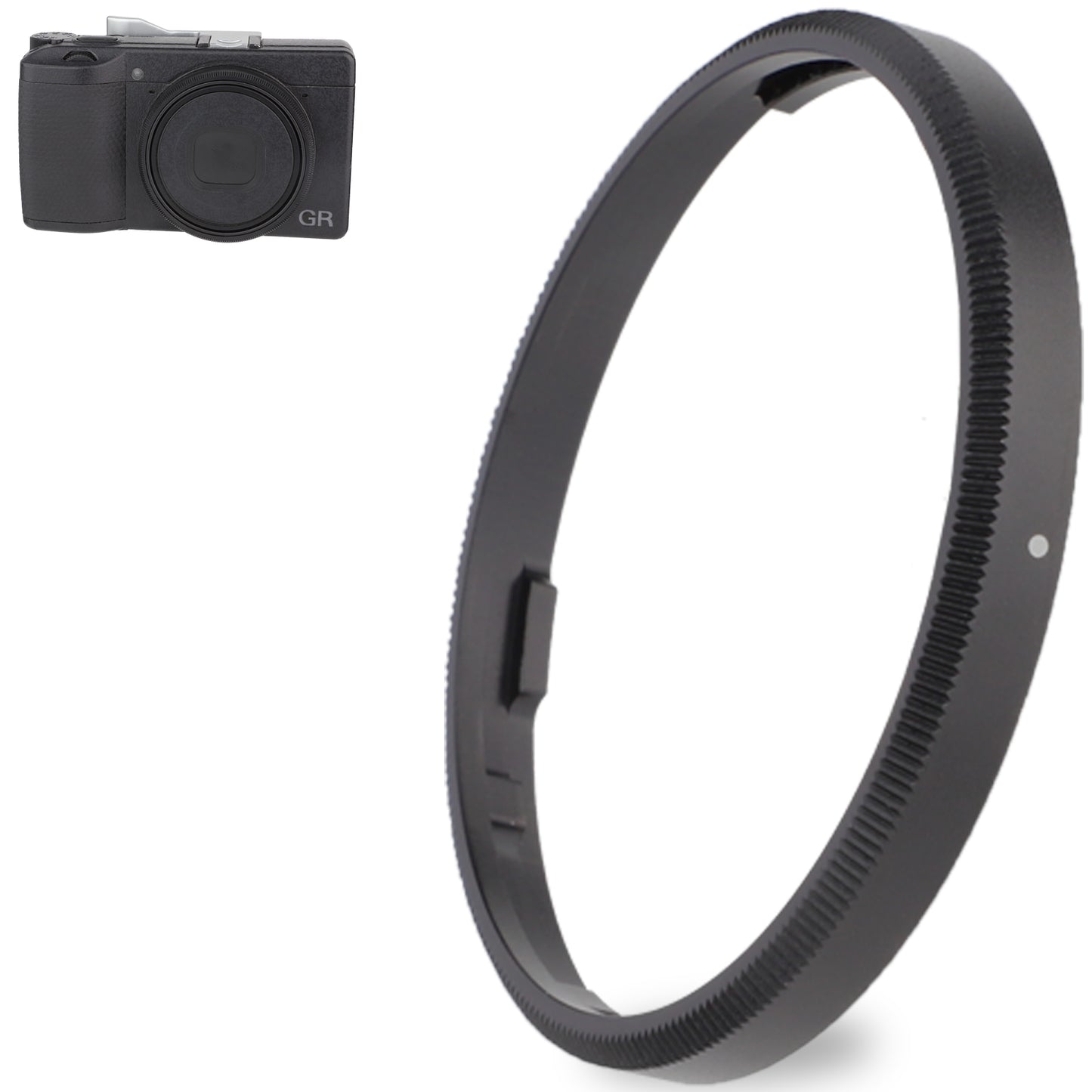 Haoge RRC-GR3XB Black Metal Decorate Ring Cap for RICOH GR3X/GRIIIX Camera replaces GN-2