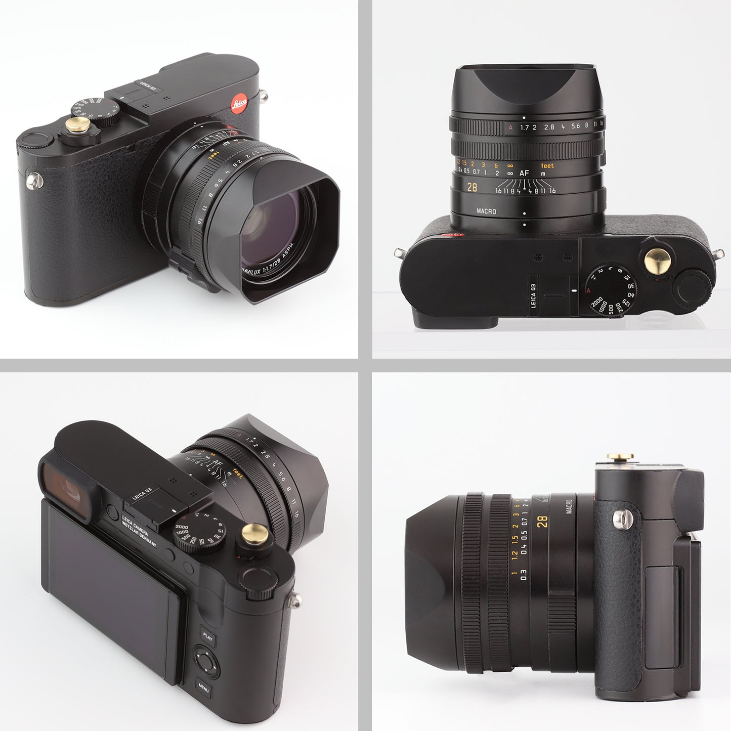 Haoge Metal Square Lens Hood for Leica Q3 Q2 Q Q-P QP q3 Typ116 Camera Accessories Black LH-LQB