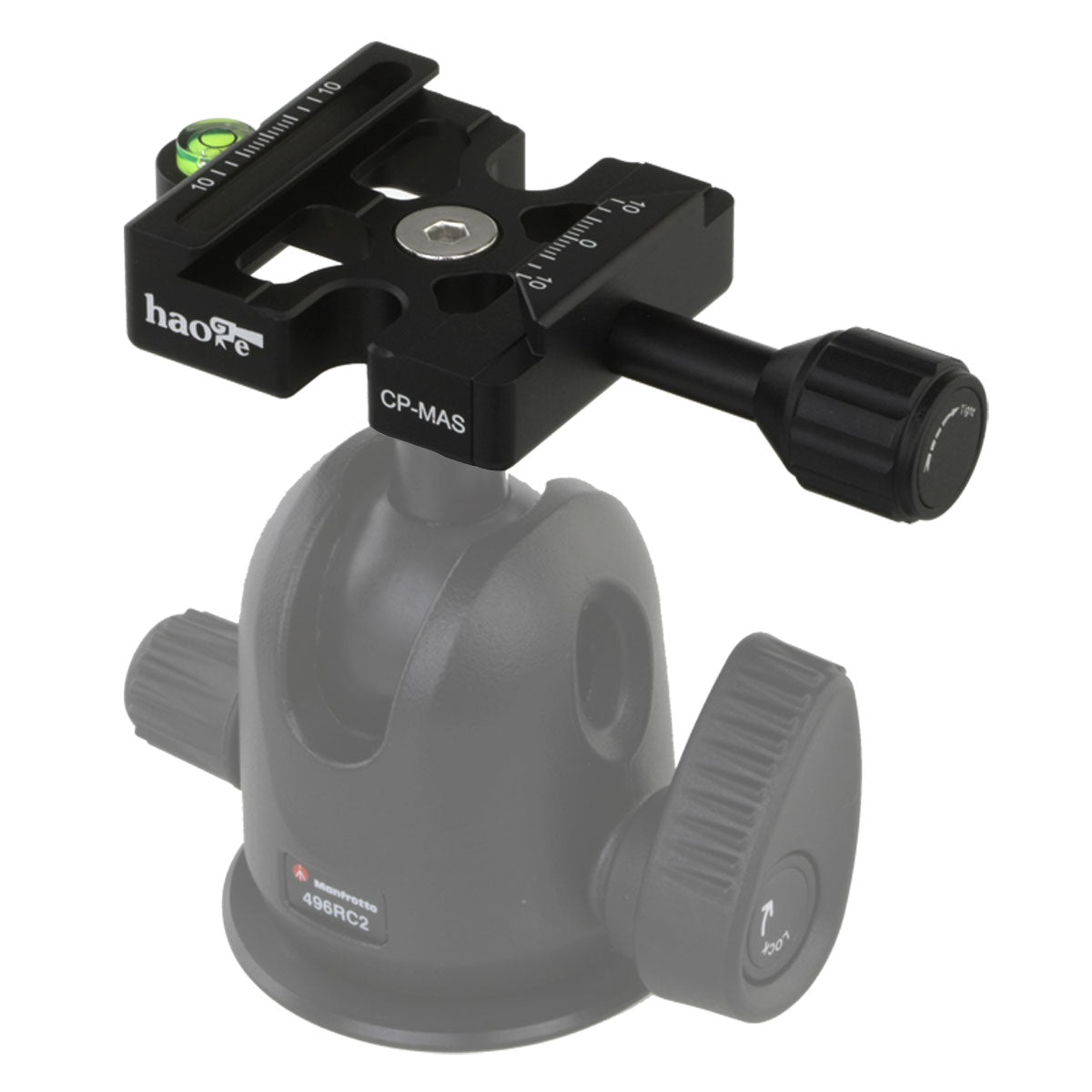 Haoge Combo Boss Adapter with CP-MAS Arca & Manfrotto Compatible Quick Release Clamp for Manfrotto Tripod Ball Head Clamp Replacement