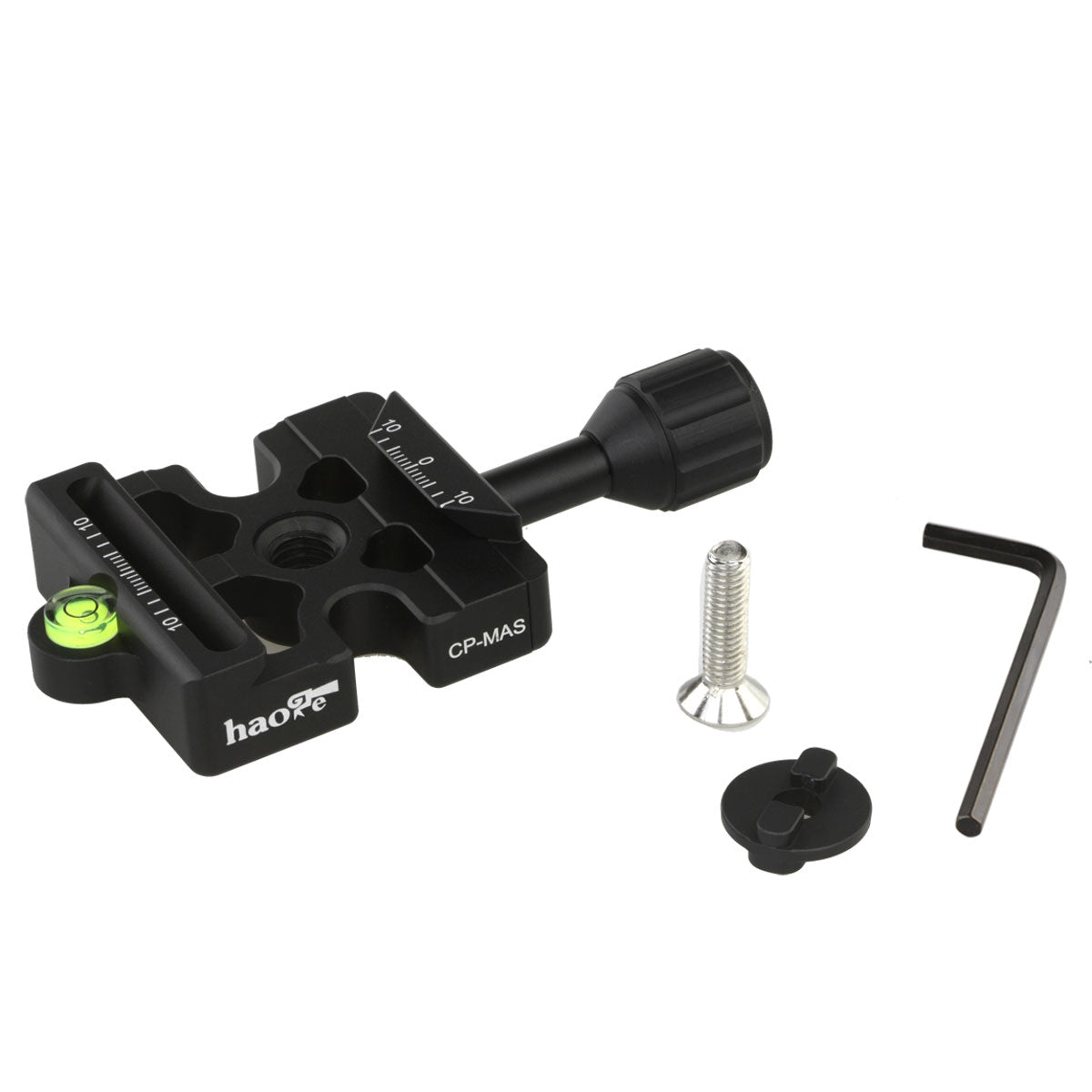 Haoge Combo Boss Adapter with CP-MAS Arca & Manfrotto Compatible Quick Release Clamp for Manfrotto Tripod Ball Head Clamp Replacement