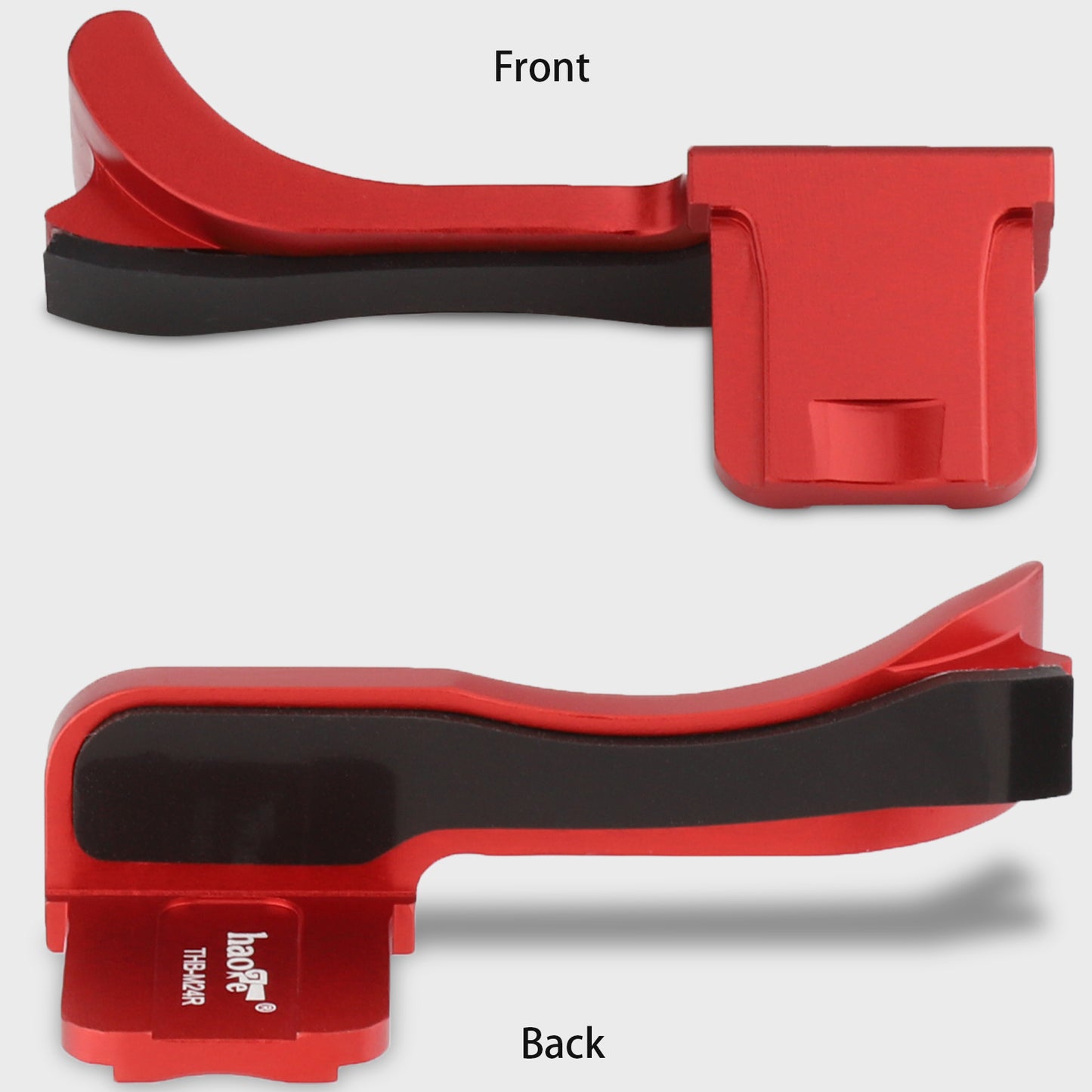 Haoge THB-M24R Metal Hot Shoe Thumb Up Rest Hand Grip for Leica M Typ240 M240 , M-P Typ 240 M240P , M Type262 M262 , M-D Type 262 Camera Red