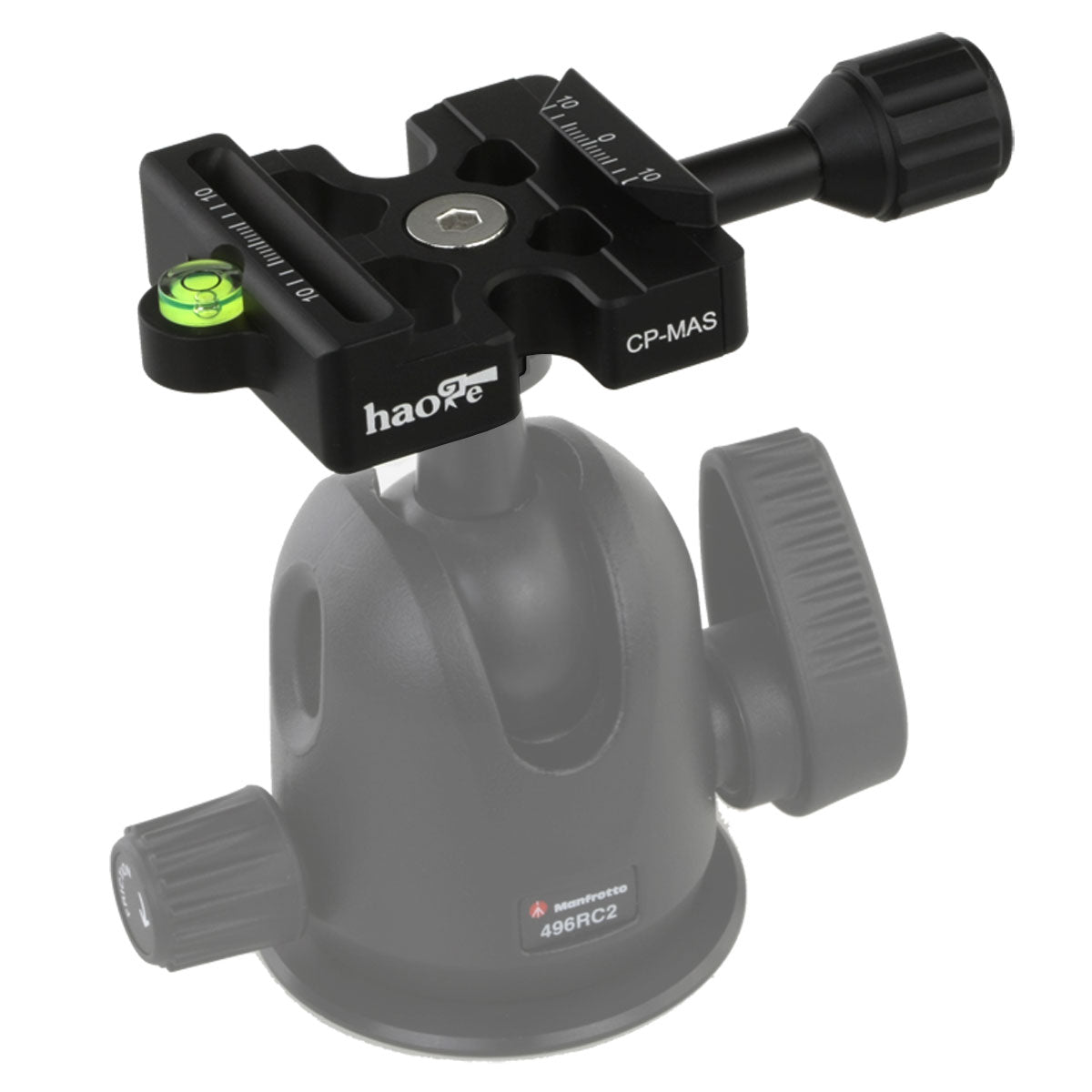 Haoge Combo Boss Adapter with CP-MAS Arca & Manfrotto Compatible Quick Release Clamp for Manfrotto Tripod Ball Head Clamp Replacement