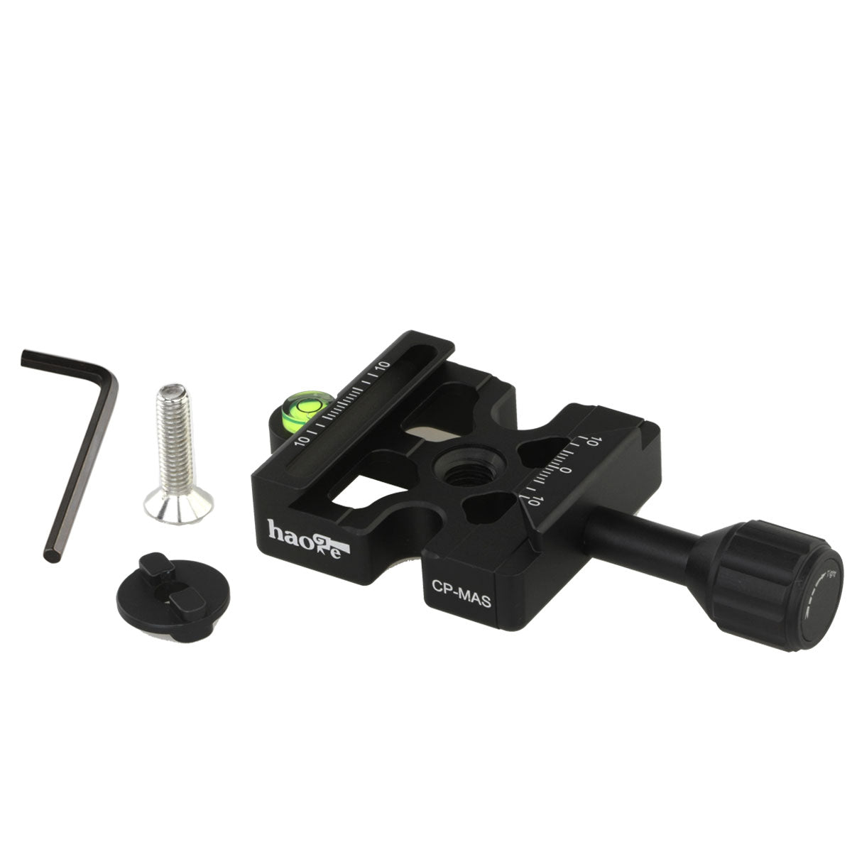 Haoge Combo Boss Adapter with CP-MAS Arca & Manfrotto Compatible Quick Release Clamp for Manfrotto Tripod Ball Head Clamp Replacement
