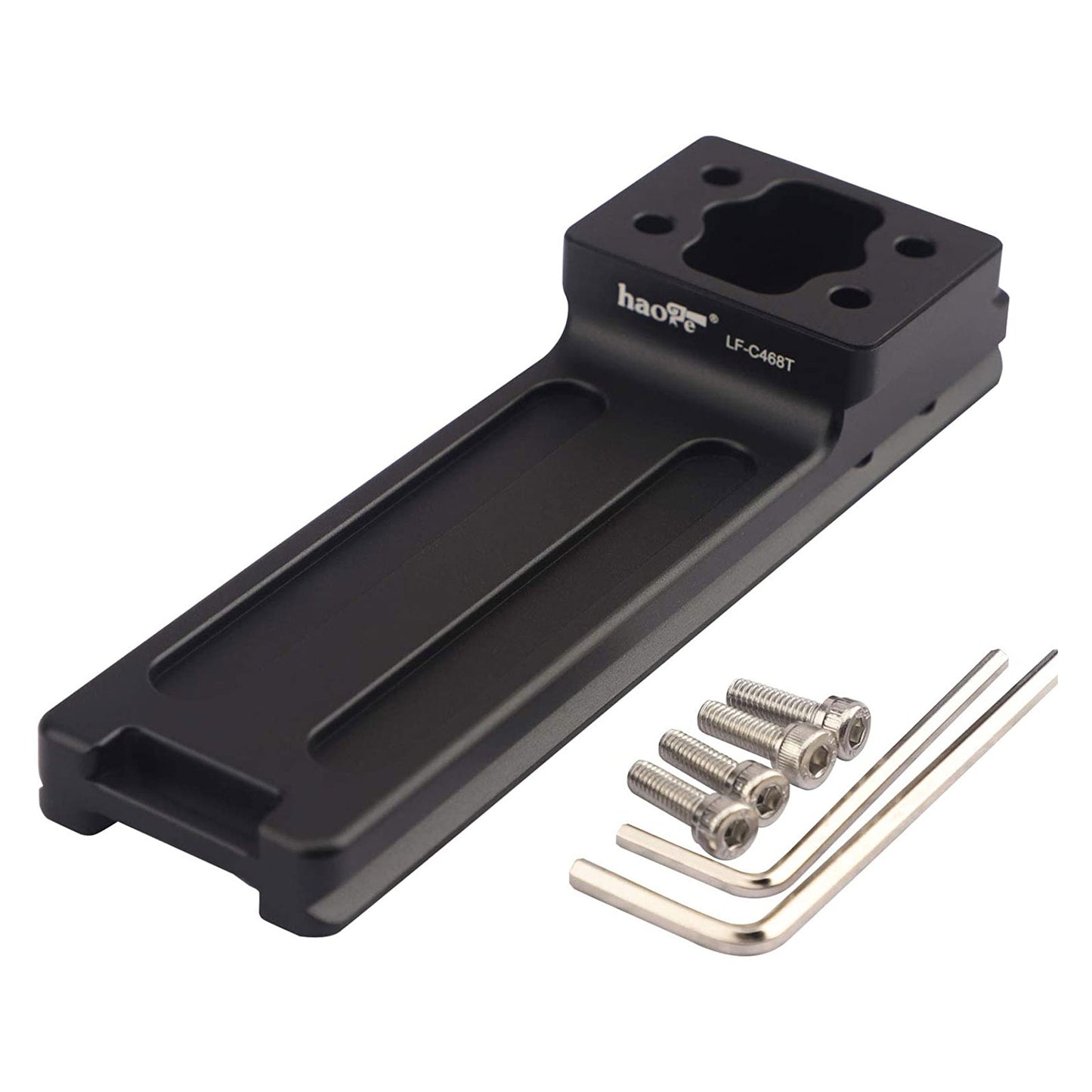 Haoge LF-C468T Low center of gravity Short version Lens replacement foot for Canon 400mm F2.8 IS/ISII/ISIII, 500mm F4.5 L, 500mm f/4 L ISII, 600mm F4 IS/ISII/ISIII, 800mm F5.6 IS Lens Arca-Swiss standard.