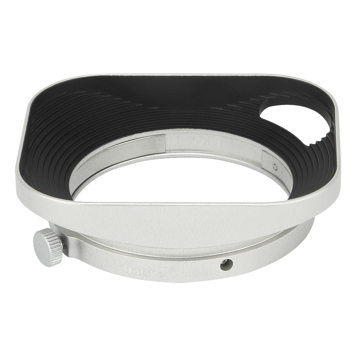 Haoge LH-M36W Square Metal Lens Hood Hollow Out Designed with Cap for Leica Summicron 35mm f2, Summicron M 35mm f2, Summicron-M 35mm f2 ASPH and Elmarit-M 28mm f2.8 ASPH Lens Silver