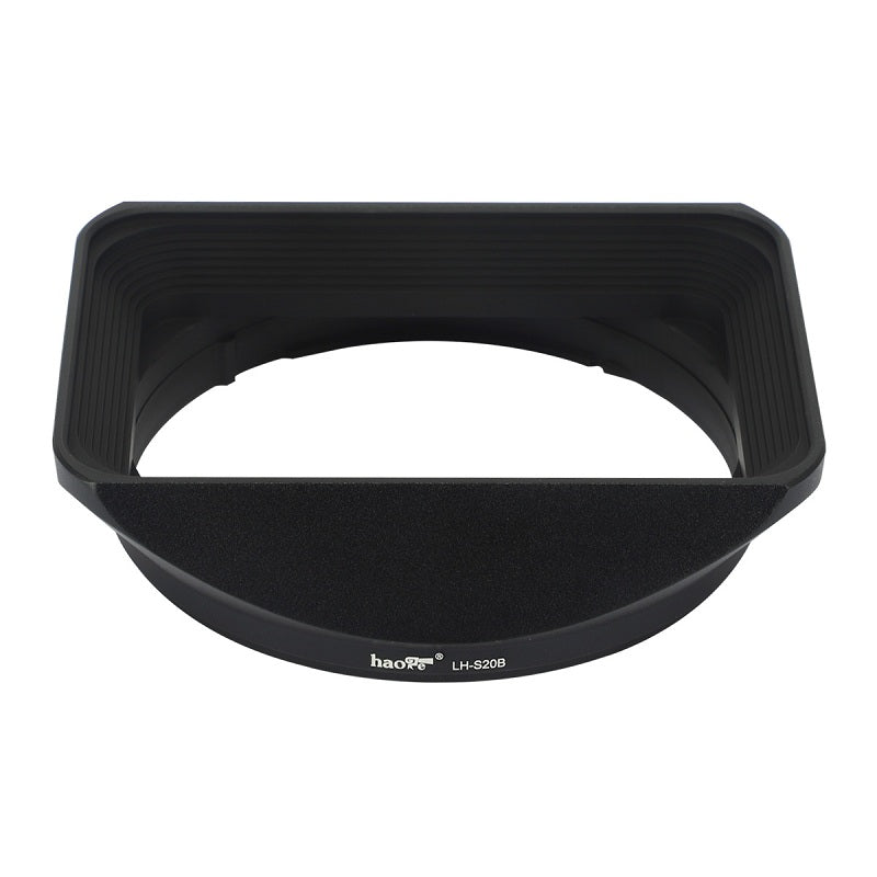 Haoge LH-S20B Bayonet Square Metal Lens Hood Shade with Cap for Sony FE 20mm F1.8 G SEL20F18G Wide Angle Prime Lens