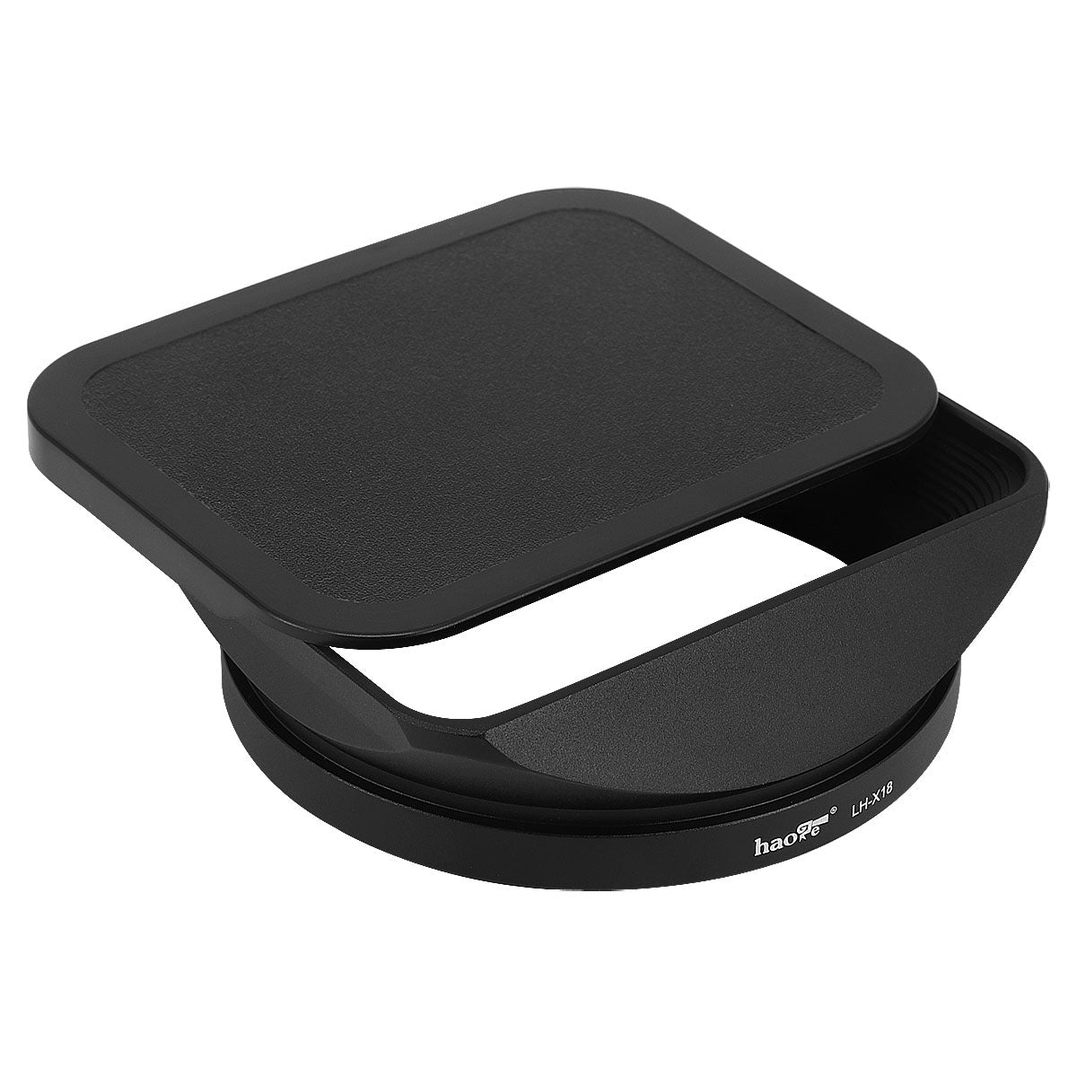 Haoge LH-X18 Bayonet Square Metal Lens Hood Shade with Cap for Fujifilm Fuji Fujinon XF 16-80mm F4 R OIS WR XF16-80mmF4 Lens
