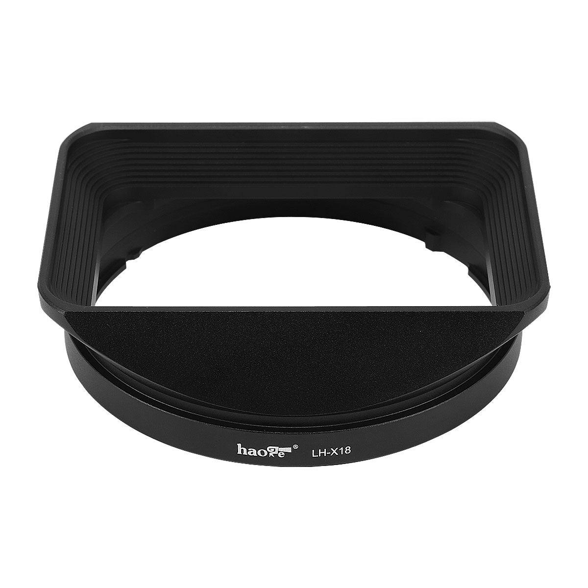 Haoge LH-X18 Bayonet Square Metal Lens Hood Shade with Cap for Fujifilm Fuji Fujinon XF 16-80mm F4 R OIS WR XF16-80mmF4 Lens