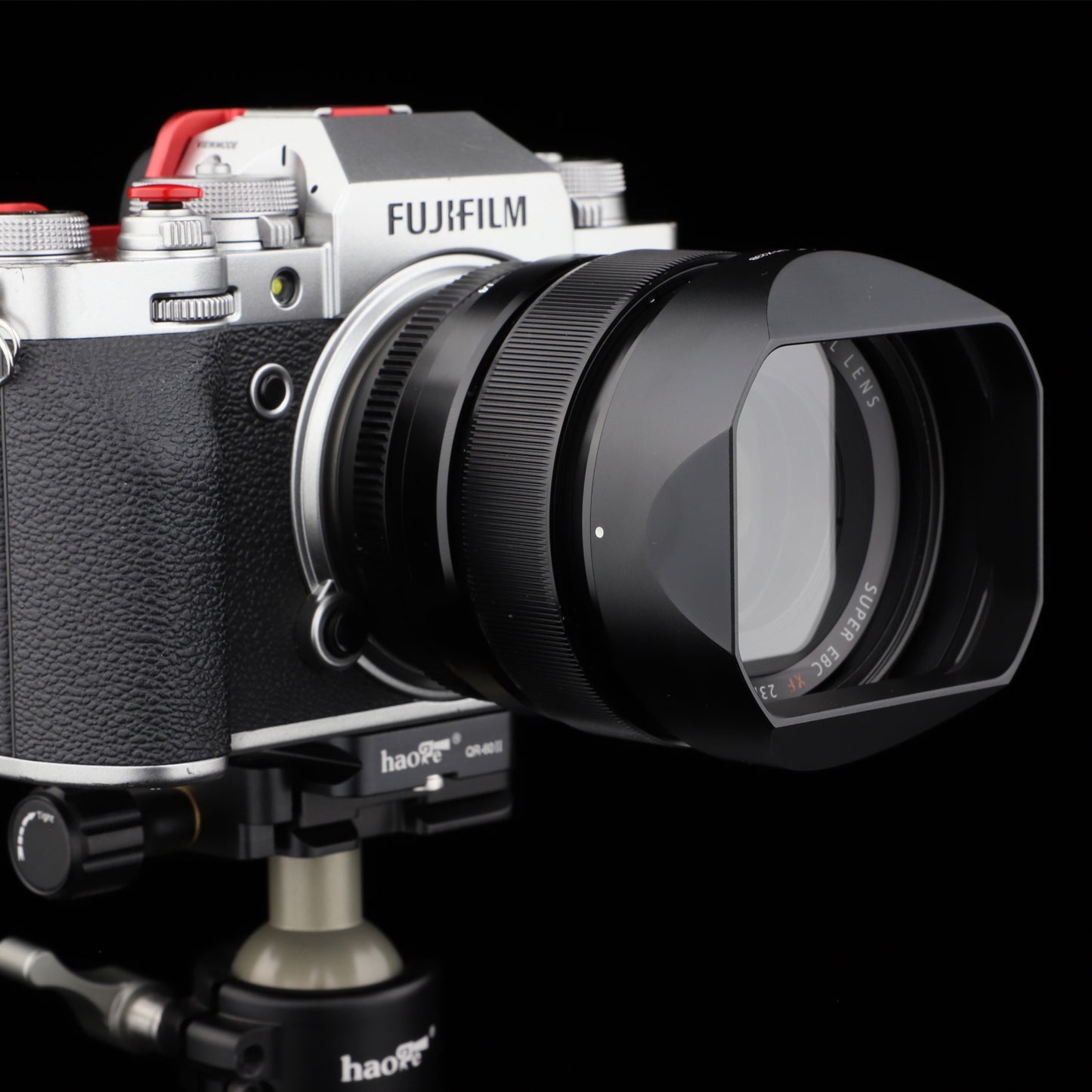 Haoge LH-X23B Square Dedicated Metal Lens Hood Shade with Metal Cap for Fujifilm Fuji Fujinon XF 23mm F1.4 R, XF 56mm F1.2 R and XF 56mm F1.2 R APD lens Replaces Fuji LH-XF23 Lens Hood