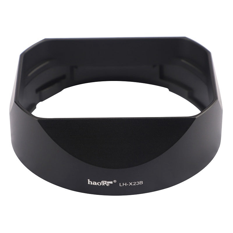 Haoge LH-X23B Square Dedicated Metal Lens Hood Shade with Metal Cap for Fujifilm Fuji Fujinon XF 23mm F1.4 R, XF 56mm F1.2 R and XF 56mm F1.2 R APD lens Replaces Fuji LH-XF23 Lens Hood
