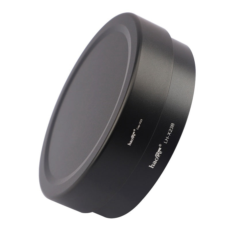 Haoge LH-X23B Square Dedicated Metal Lens Hood Shade with Metal Cap for Fujifilm Fuji Fujinon XF 23mm F1.4 R, XF 56mm F1.2 R and XF 56mm F1.2 R APD lens Replaces Fuji LH-XF23 Lens Hood