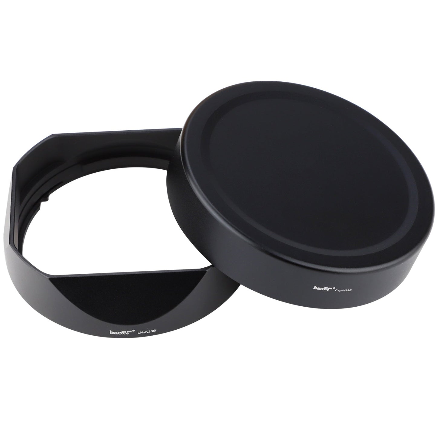Haoge Metal Square Lens Hood for Fujifilm Fujinon XF33mm F1.4 R LM WR Lens, Fuji XF 33mm f/1.4 Bayonet Hood Shade,With Metal Cap Kit