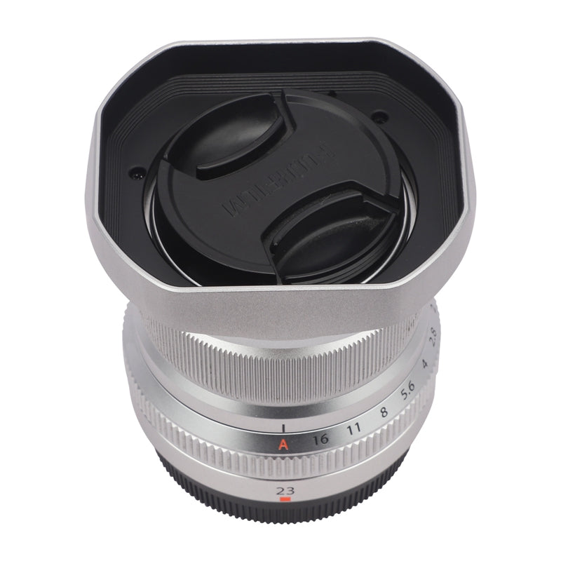 Metal Bayonet Lens Hood for FUJINON XF 35mm F2 R WR/ FUJINON XF 23mm F2 R WR,XC 35mm F2,With Cap, Fuji 35mm F2 Lens Hood, Fuji 23mm F2 Lens Hood, 35mm F2 Hood, 23mm F2 Hood, Replaces Fujifilm LH-XF35-2 Hood
