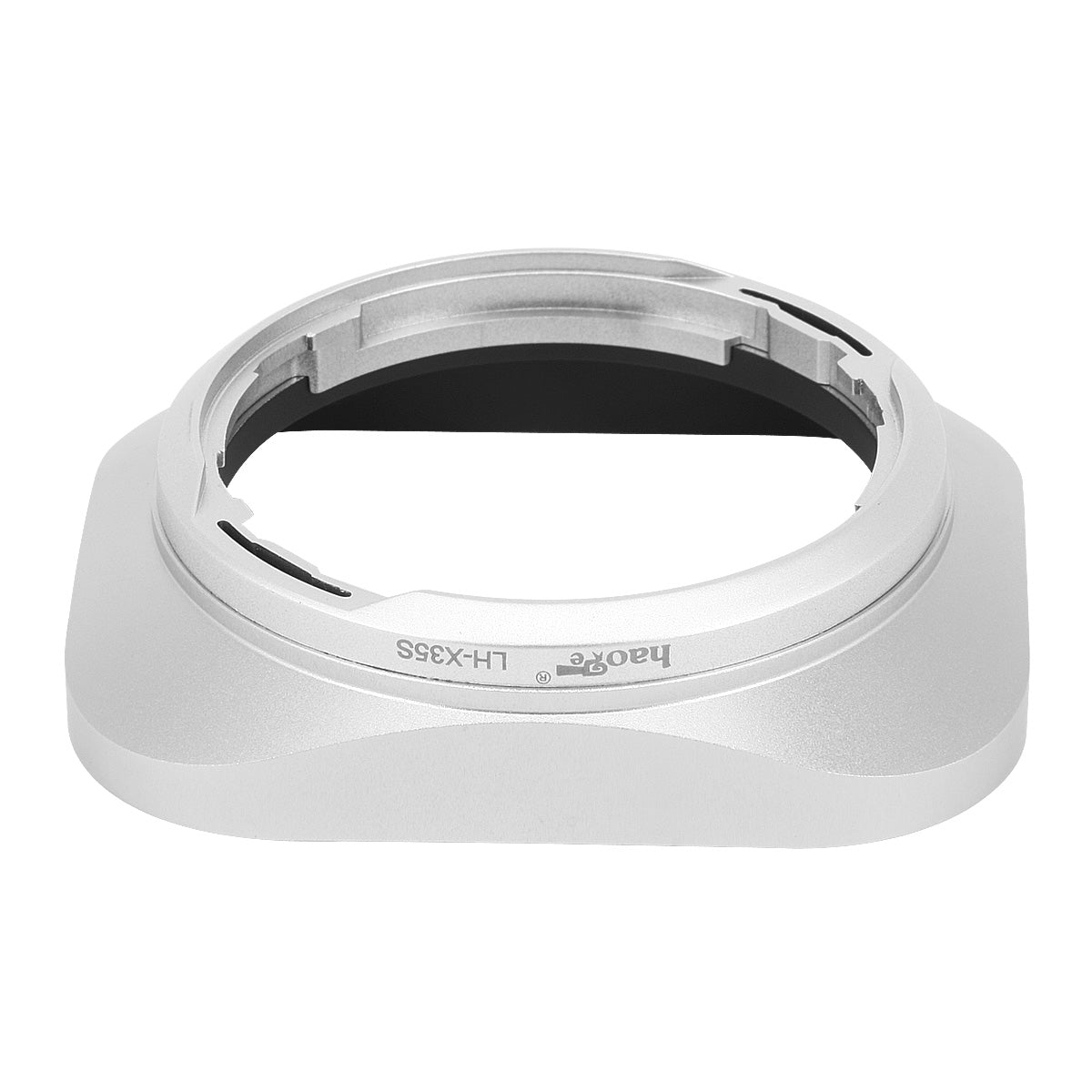 Haoge LH-X35S Square Metal Lens Hood Shade for Fujifilm Fuji Fujinon XF35mmF2 XF 35mm f/2 R WR and XF23mmF2 XF 23mm f2 R WR lens Silver