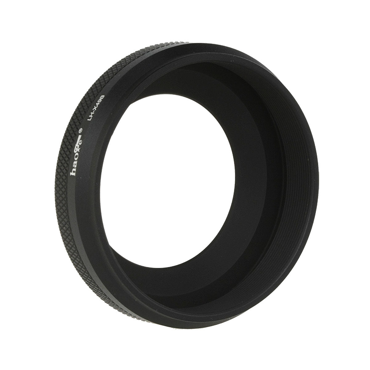 Haoge LH-X49B 2in1 All Metal Lens Hood with Adapter Ring Set for Fuji Fujifilm FinePix X100 X100S X100T X100F X70 Black