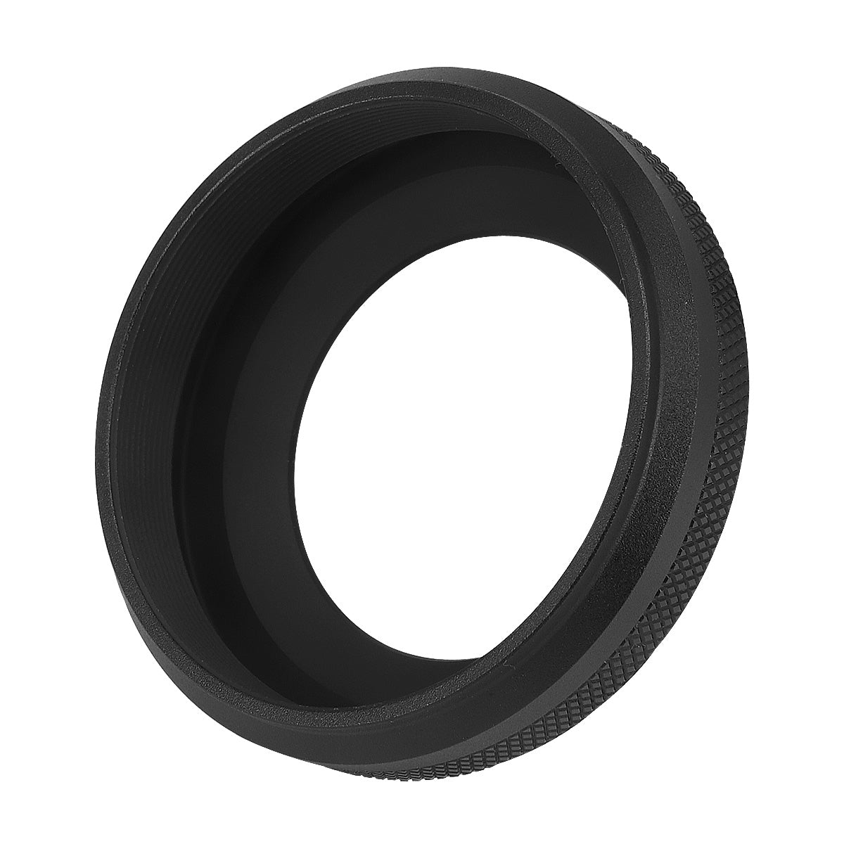 Haoge LH-X51B 2in1 All Metal Ultra-Thin Lens Hood with Adapter Ring Set for Fuji Fujifilm FinePix X100V X100VI Camera Black