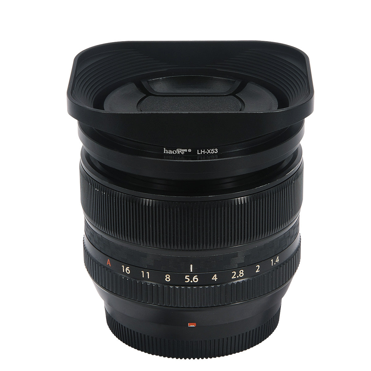 Haoge LH-X53 Square Metal Lens Hood Shade for Fujifilm Fuji Fujinon XF 35mm F1.4 R / XF35mmF1.4 R Lens