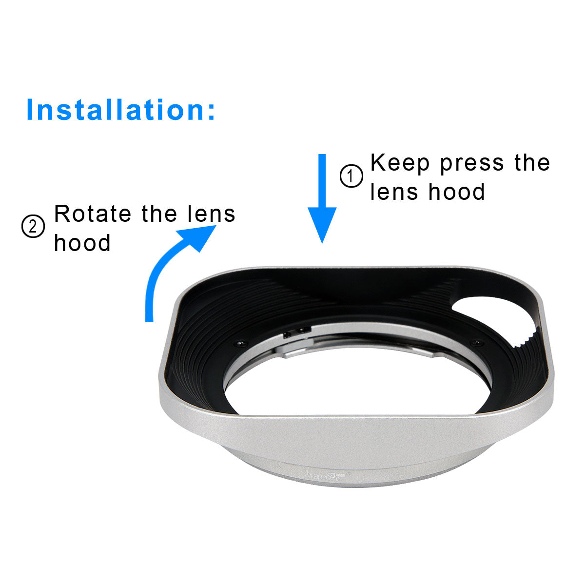 Haoge LH-ZV06P Lens Hood for Carl Zeiss Distagon T 2.8/21 21mm f2.8 ZM, C Biogon T 4.5/21 21mm f4.5 ZM, 2.8/25 25mm f2.8 ZM, 2.8/28 28mm f2.8 ZM, C Sonnar T 1.5/50 50mm f1.5 ZM Hollow Out Designed