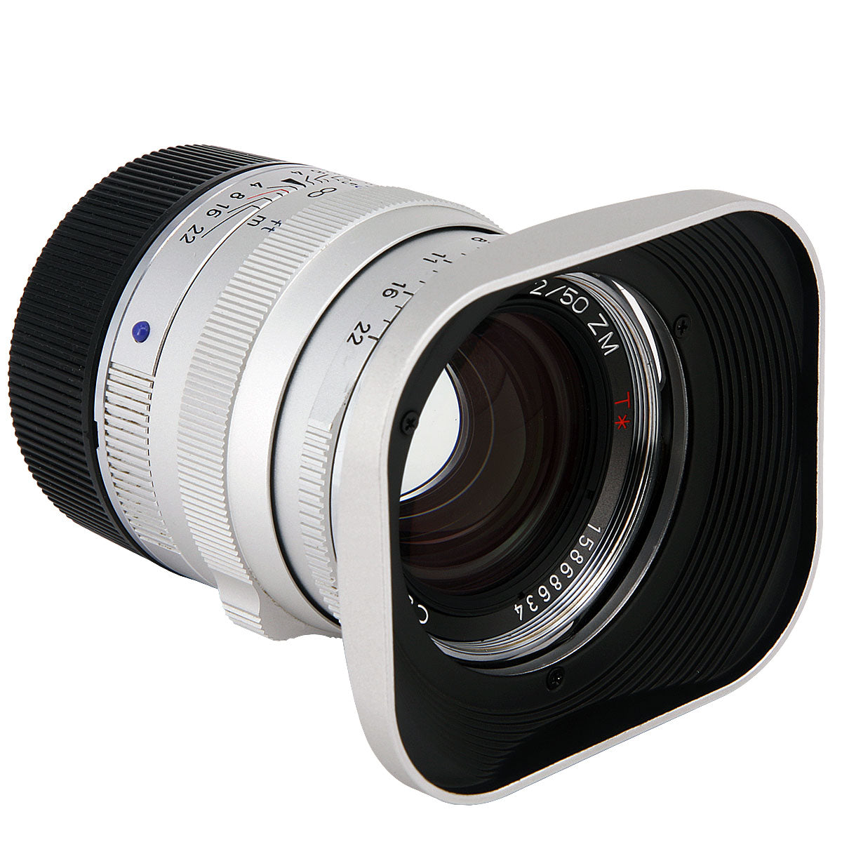 Haoge LH-ZV07 Square Metal Lens Hood for Carl Zeiss Biogon T* 2/35 35mm f2 ZM, C Biogon 2.8/35 35mm f2.8 ZM, Planar T 2/50 50mm f2 ZM; Voigtlander NOKTON CLASSIC 35mm f1.4 I&II VM, 40mm f1.4 VM;50mm f/1.5 Aspherical II VM Lens silver