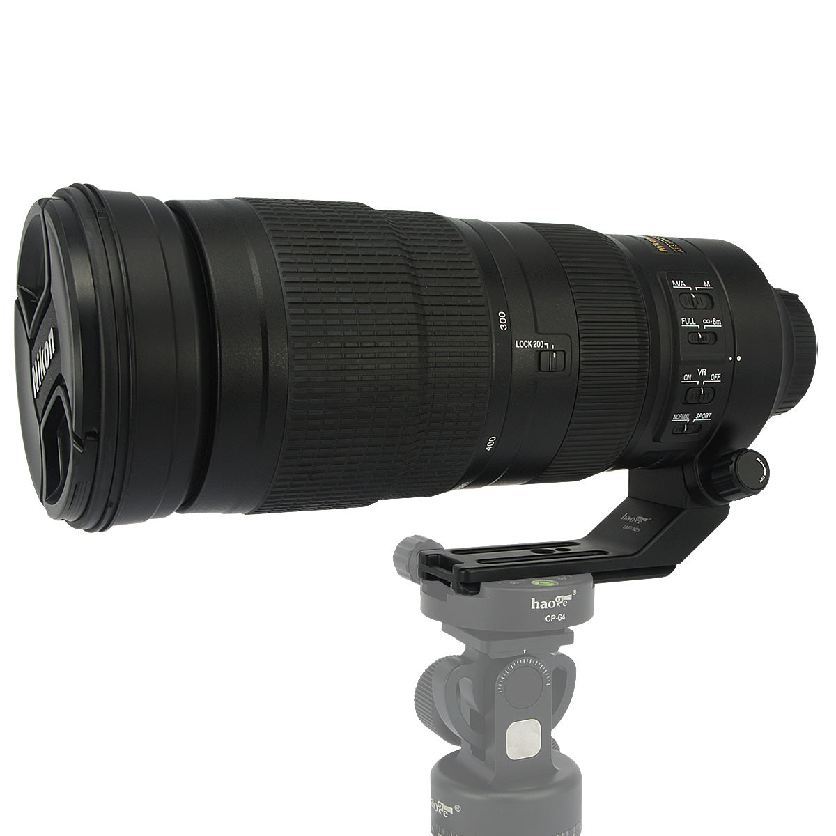 Haoge LMR-N25 Lens Collar Replacement Foot Tripod Mount Ring Stand Base for Nikon AF-S NIKKOR 200-500mm f/5.6E ED VR Lens built-in Arca Type Quick Release Plate