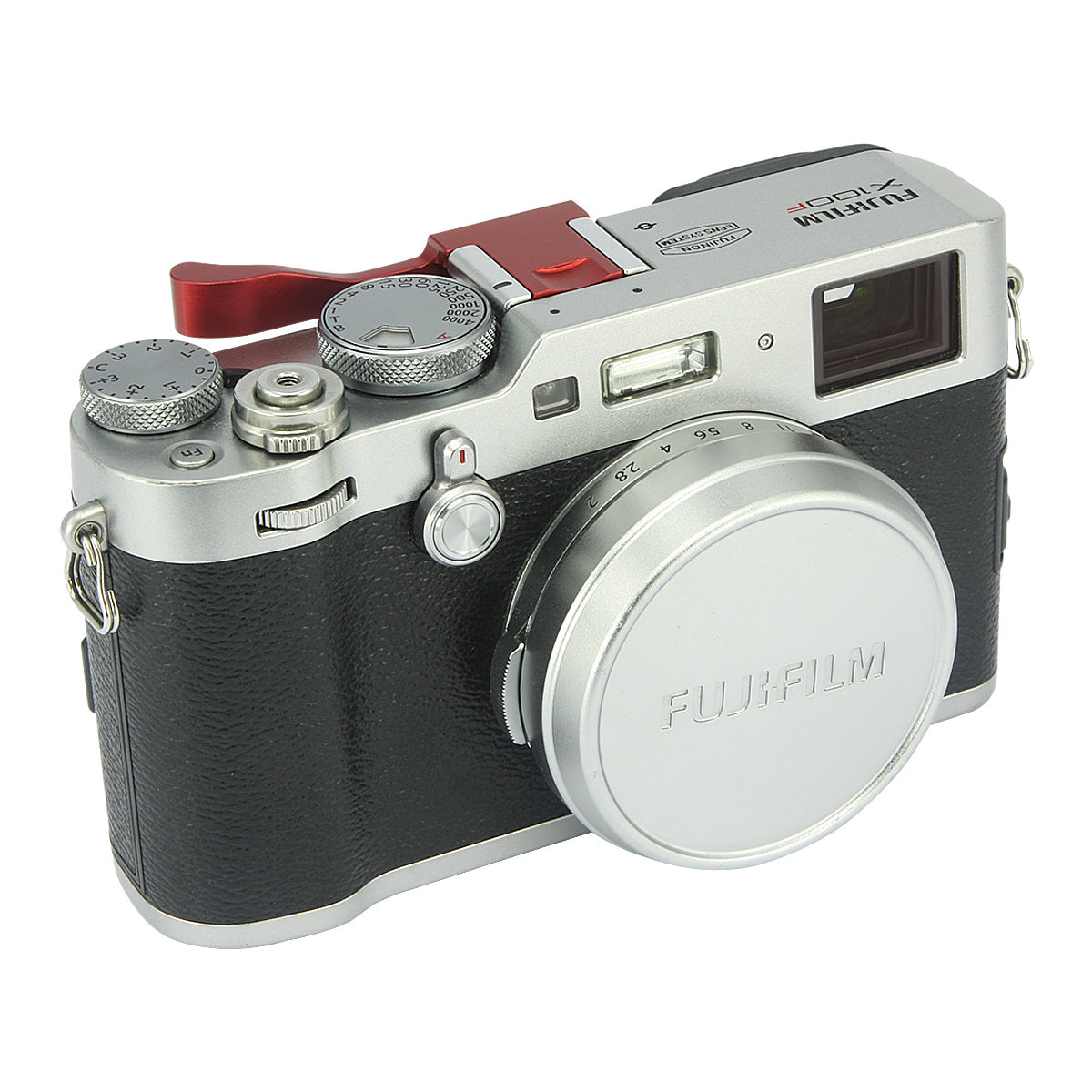 Haoge THB-XR Metal Hot Shoe Thumb Up Rest Hand Grip for Fujifilm Fuji FinePix X100F X-Pro2 XPro2 Camera Red
