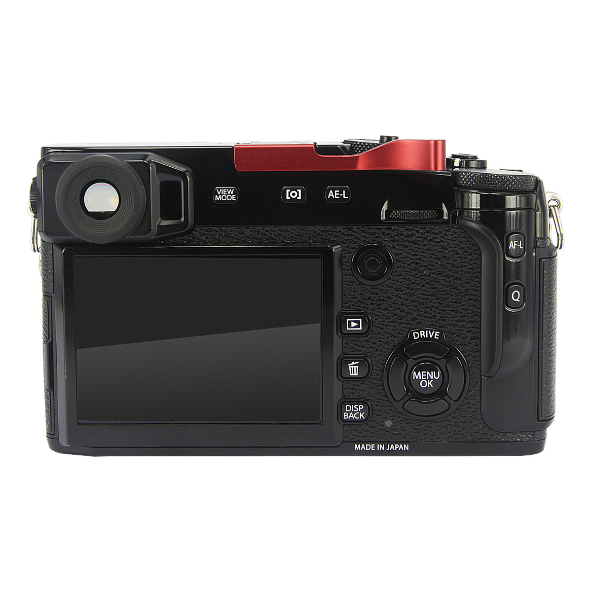 Haoge THB-XR Metal Hot Shoe Thumb Up Rest Hand Grip for Fujifilm Fuji FinePix X100F X-Pro2 XPro2 Camera Red