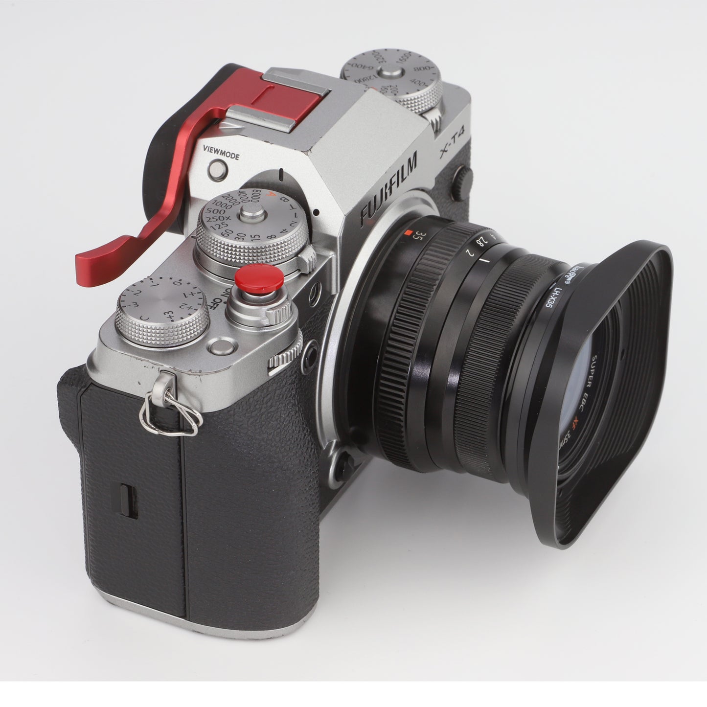 Haoge THB-XT4R Metal Hot Shoe Thumb Up Rest Hand Grip for Fujifilm Fuji X-T1 X-T2 X-T3 X-T4 XT1 XT2 XT3 XT4 Camera Red