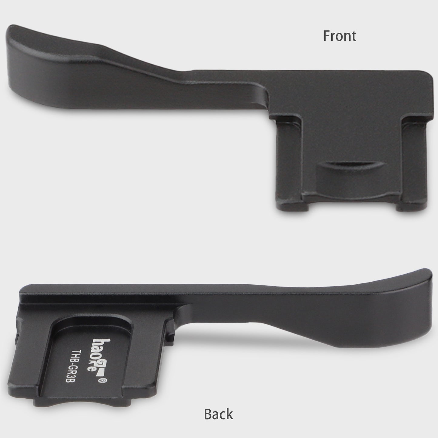 Haoge THB-GR3B Metal Hot Shoe Thumb Up Rest Hand Grip for RICOH GR III GRIII GR3 Camera Black