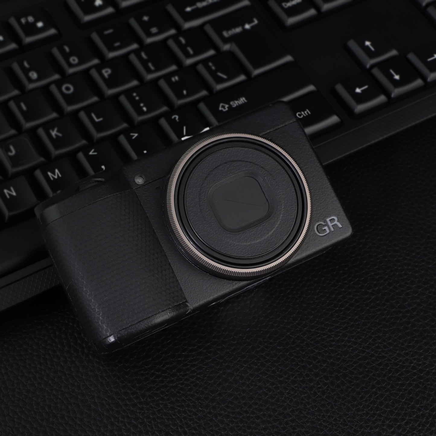 Haoge RRC-GR3XG Dark Gray Metal Decorate Ring Cap for RICOH GR3X/GRIIIX Camera replaces GN-2