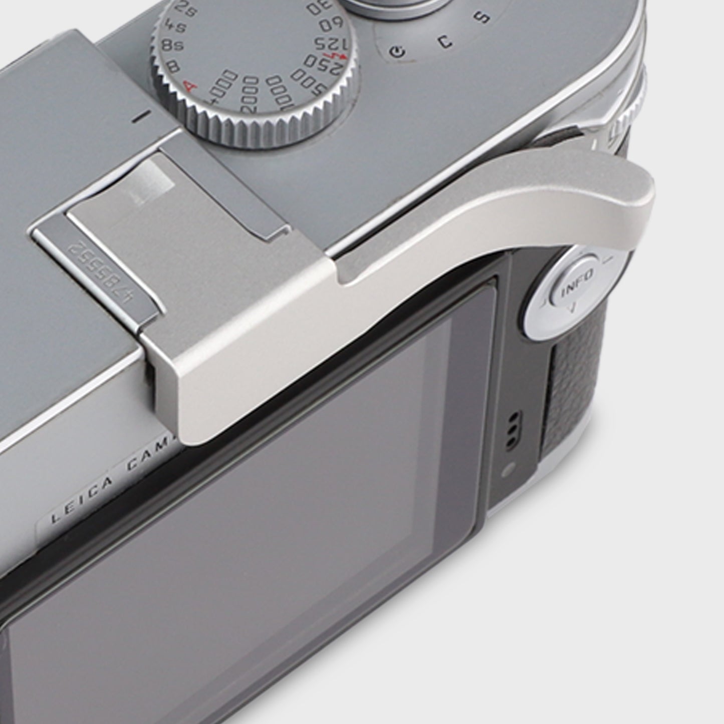 Haoge THB-M24S Metal Hot Shoe Thumb Up Rest Hand Grip for Leica M Typ240 M240 , M-P Typ 240 M240P , M Type262 M262 , M-D Type 262 Camera Silver