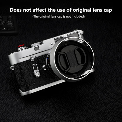 Haoge LH-ZV12 Round Metal Lens Hood for Carl Zeiss C Biogon T* 2.8/28 28mm f2.8 ZM, C Sonnar 1.5/50 50mm f1.5 ZM Lens silver