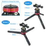 Load image into Gallery viewer, Haoge HTP-01 Table Top Tabletop Tripod Desktop Stand with Low Profile BallHead Ball Head and Quick Release Plate for DSLR Camcorder Digital Camera Low Angle Shot Macro Photography Max load 6.8kg 15lb
