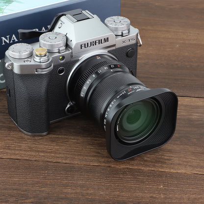 Haoge LH-X30M Lens Hood for Fujifilm Fuji XF 30mm F2.8 R LM WR Macro Lense Metal Square Bayonet Hood