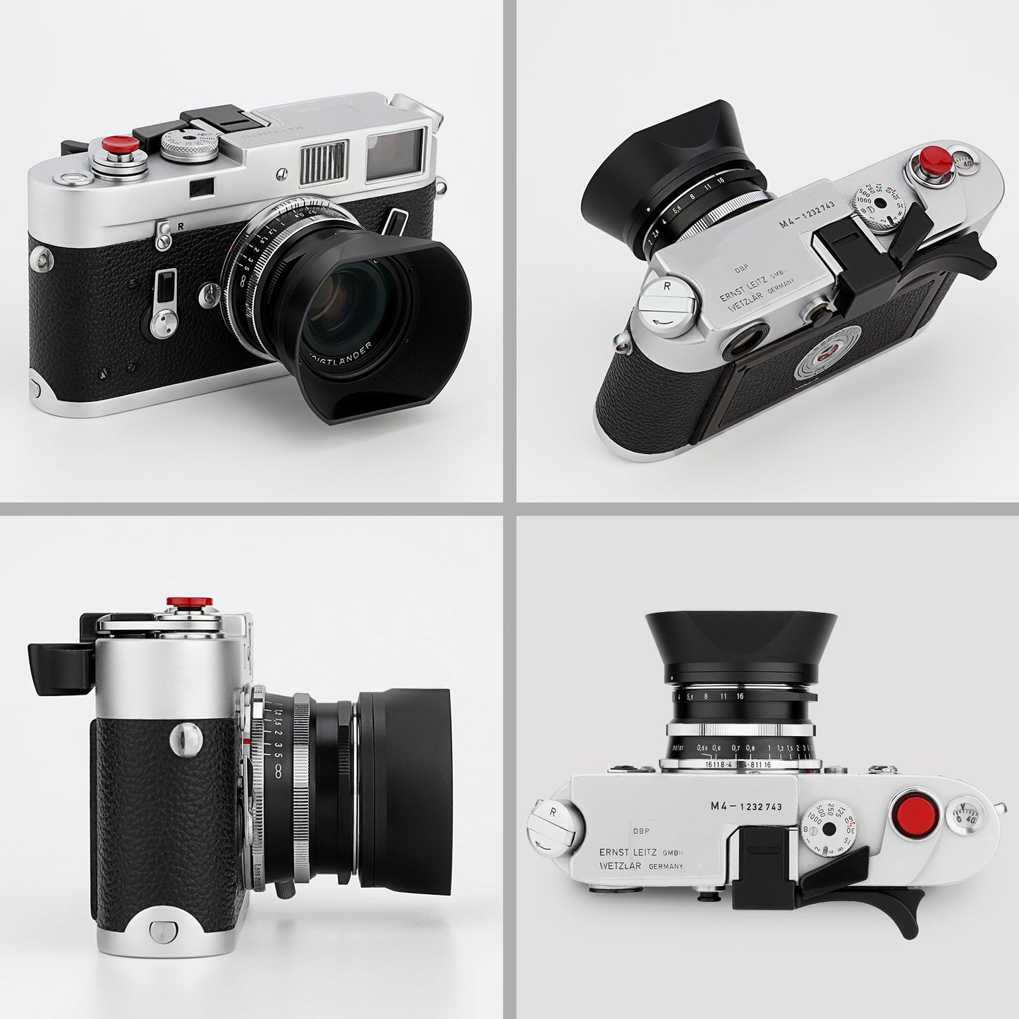 Haoge LH-VM12 Bayonet Square Metal Lens Hood Shade for Voigtlander Nokton 35mm F1.5 Aspherical VM Type I & Type II,ULTRON 28mm f2 1:2/28 35mm f2 1:2/35 Aspherical VM,2.5/35 P II Lens replace LH-12