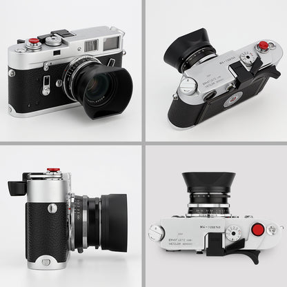 Haoge LH-VM12 Bayonet Square Metal Lens Hood Shade for Voigtlander Nokton 35mm F1.5 Aspherical VM Type I & Type II,ULTRON 28mm f2 1:2/28 35mm f2 1:2/35 Aspherical VM,2.5/35 P II Lens replace LH-12