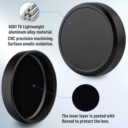 Haoge Cap-X54B Metal Lens Cap for Fujifilm X100VI Fuji X100V Camera Black Compatible With Haoge LH-X54B LUV-X54B LUV-XVIB Lens Hood