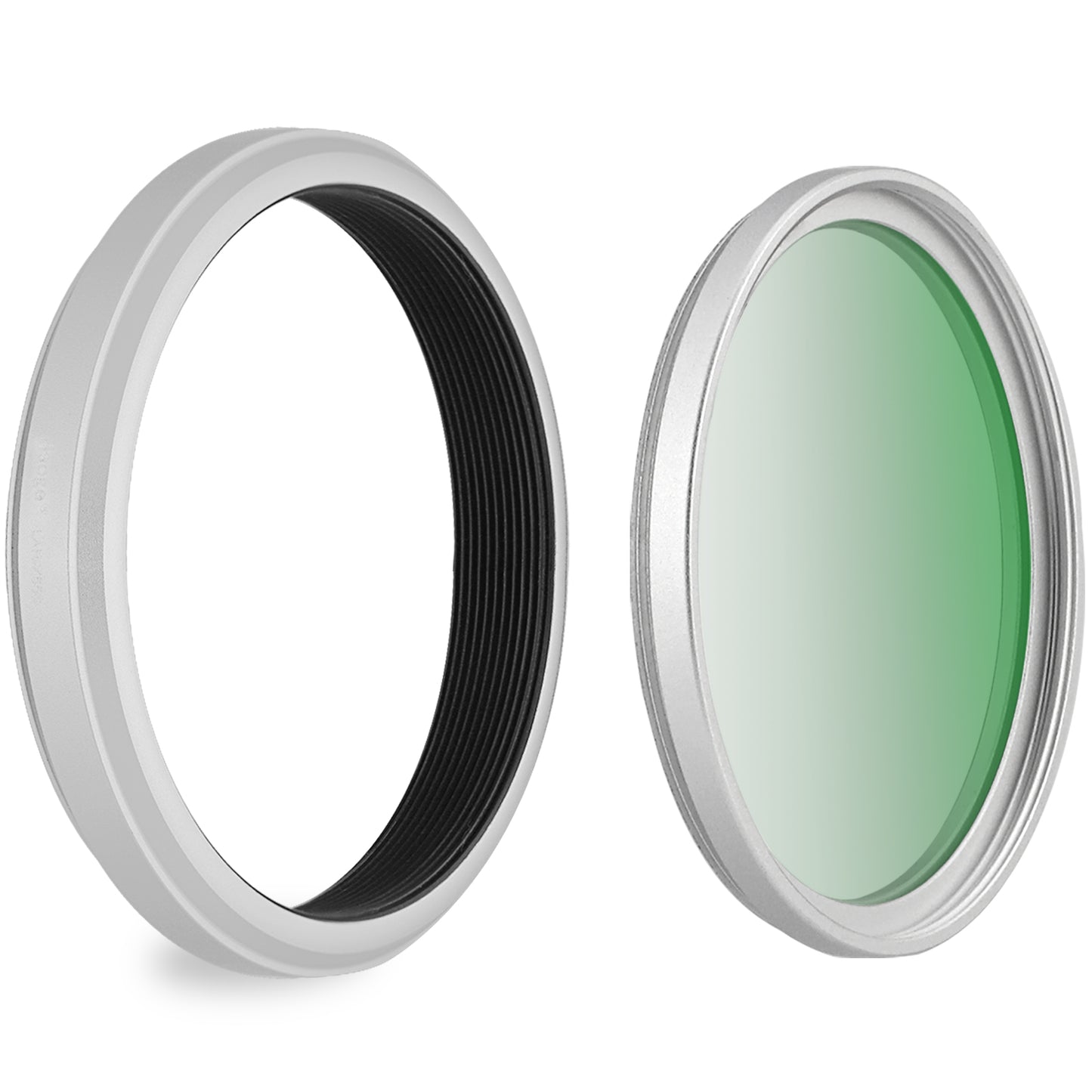 Haoge 49mm Lens Filter Adapter Ring for Fujifilm Fujinon X100VI X100V Camera fit 49mm UV CPL ND Filter Fit Original Lens Cap Silver LAR-X55S