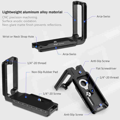 Haoge Camela L Bracket for Sony A7CII A7CR Camera,1 Piece Integrated Metal Arca Style Compatiable Quick Release Plate