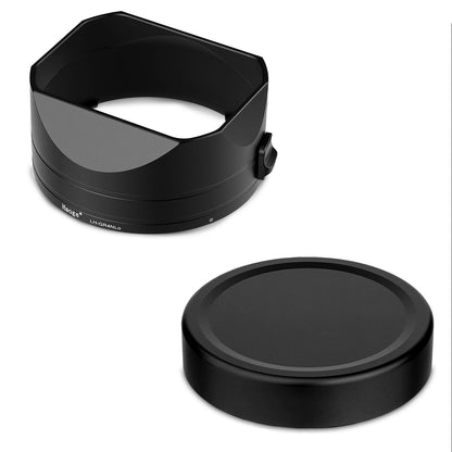 Haoge New Version Metal Square Lens Hoods for RICOH GR4 GR IV HDF GR IV Monochrome Camera Accessories Locking installation design LH-GR4NLo