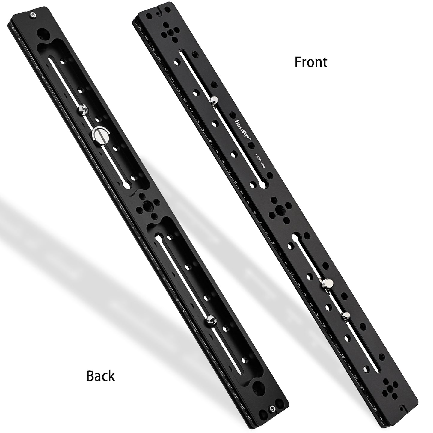 Haoge HQR-400 400mm Multi-purpose Dual Dovetail Long Quick Release Extender Rail Sliding Plate for Camera Tripod Ballhead Clamp fit Benro Arca Swiss Sunwayfoto