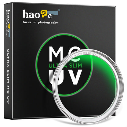 Haoge 43mm MC UV Lens Protection Filter for Leica Camera Lens Optical Glass Ultra Slim 18 Multi-Layer Coatings Silver