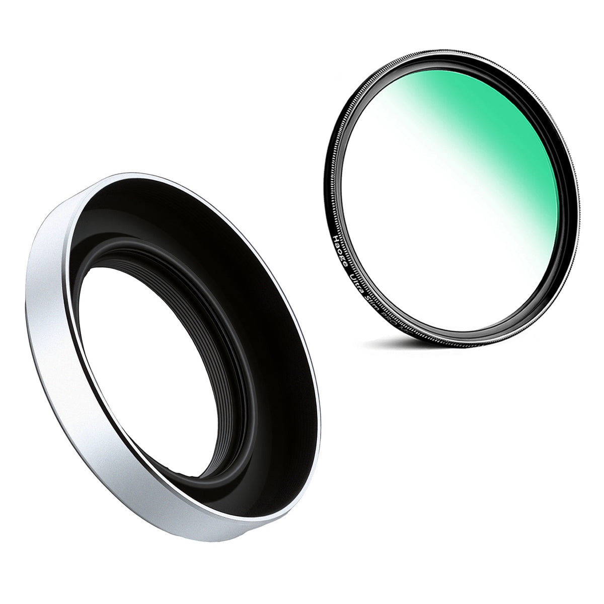 Haoge Metal Lens Hood for Fujifilm Fuji XC 15-45mm f/3.5-5.6 OIS PZ Lens, Compatible with 52mm UV Filters and 52mm Lens Cap