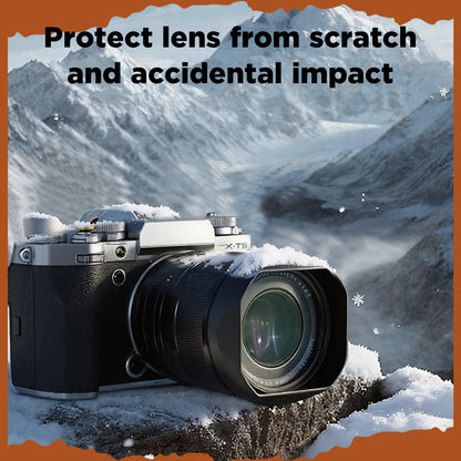 Haoge Lens Hood for Fujifilm XF 33mm F1.4/ 23mm F1.4 R WR Lens, Fuji 16-50mm F2.8-4.8 R LM WR Lens Hood Shade,Metal Square Bayonet With Metal Front Cap