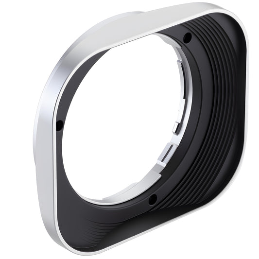 Haoge LH-X35S Square Metal Lens Hood Shade for Fujifilm Fuji Fujinon XF 35mm F2 ,XF 23mm f2 R WR and XC35mm F2 lens Silver