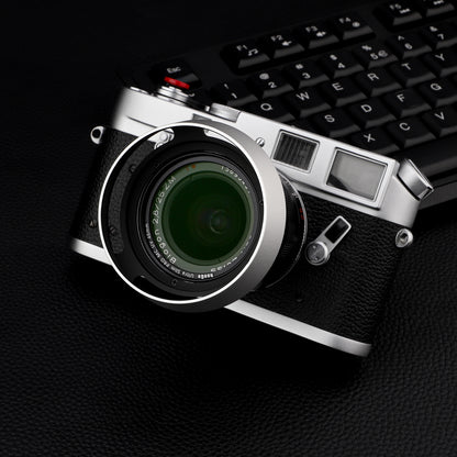 Haoge LH-ZV12 Round Metal Lens Hood for Carl Zeiss C Biogon T* 2.8/28 28mm f2.8 ZM, C Sonnar 1.5/50 50mm f1.5 ZM Lens silver