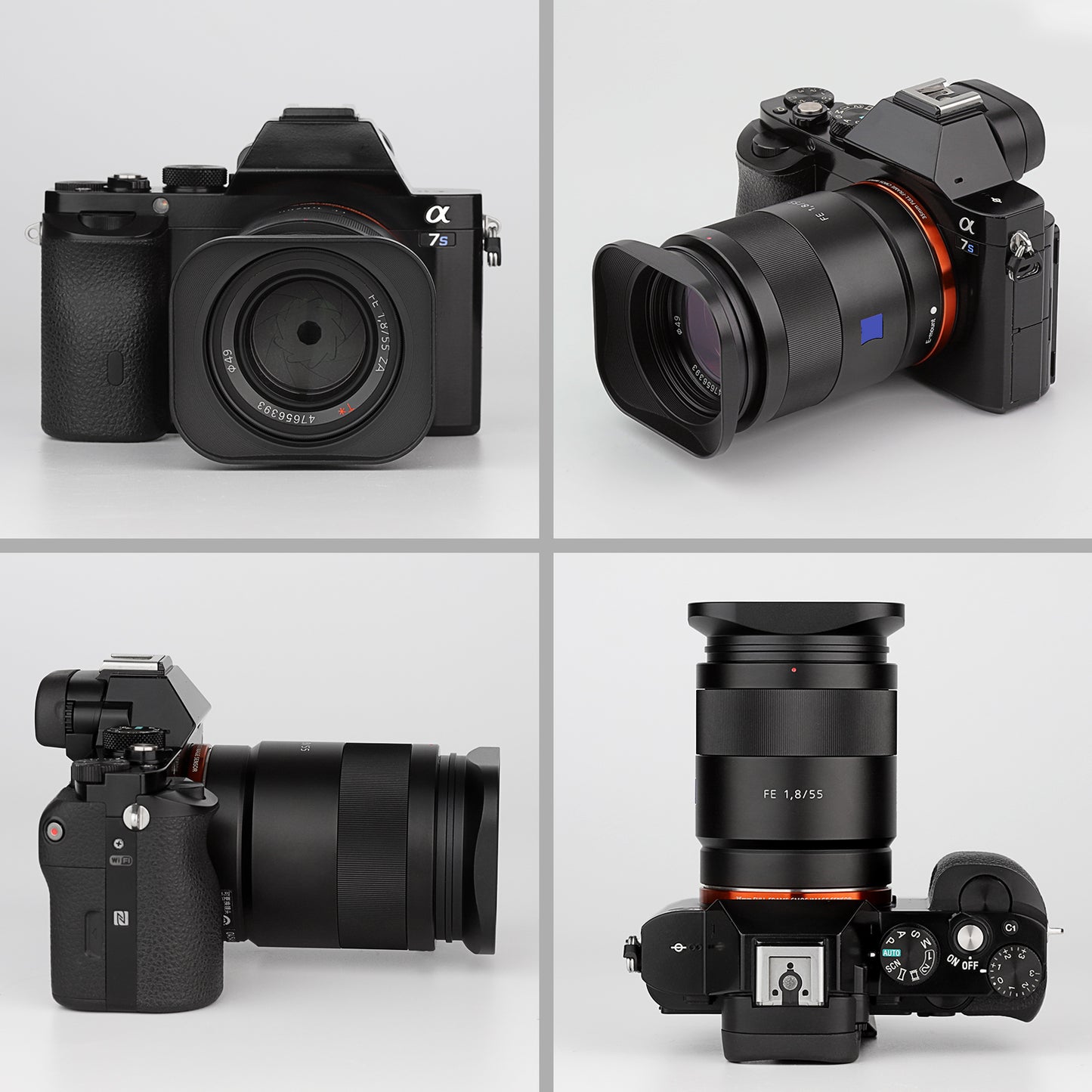 Haoge LH-RX1 Square Metal Bayonet Lens Hood Shade for Sony Carl Zeiss Sonnar T* FE 35mm F2.8 ZA,FE 55MM F1,8 ZA, FE 24mm F1.8 ZA Lens