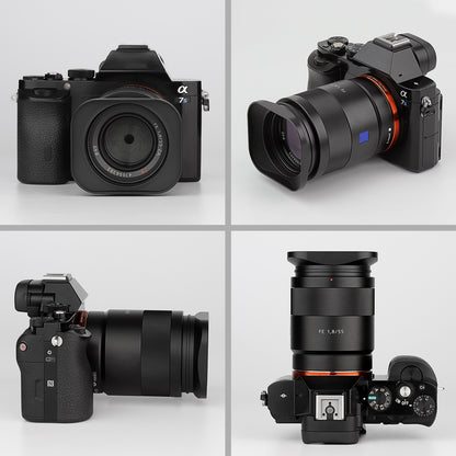 Haoge LH-RX1 Square Metal Bayonet Lens Hood Shade for Sony Carl Zeiss Sonnar T* FE 35mm F2.8 ZA,FE 55MM F1,8 ZA, FE 24mm F1.8 ZA Lens
